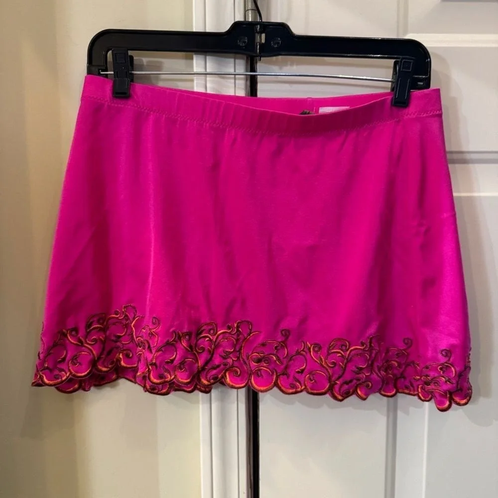 BECCA Pink Mini Coverup with Ruffled Style for‎ Cocktail
